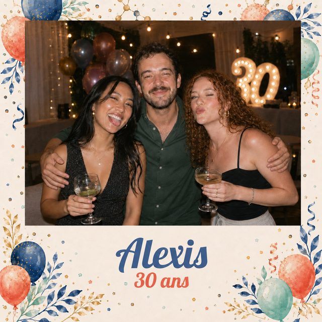 Exemple de tirage personnalisé Anniversaire - 30 ans